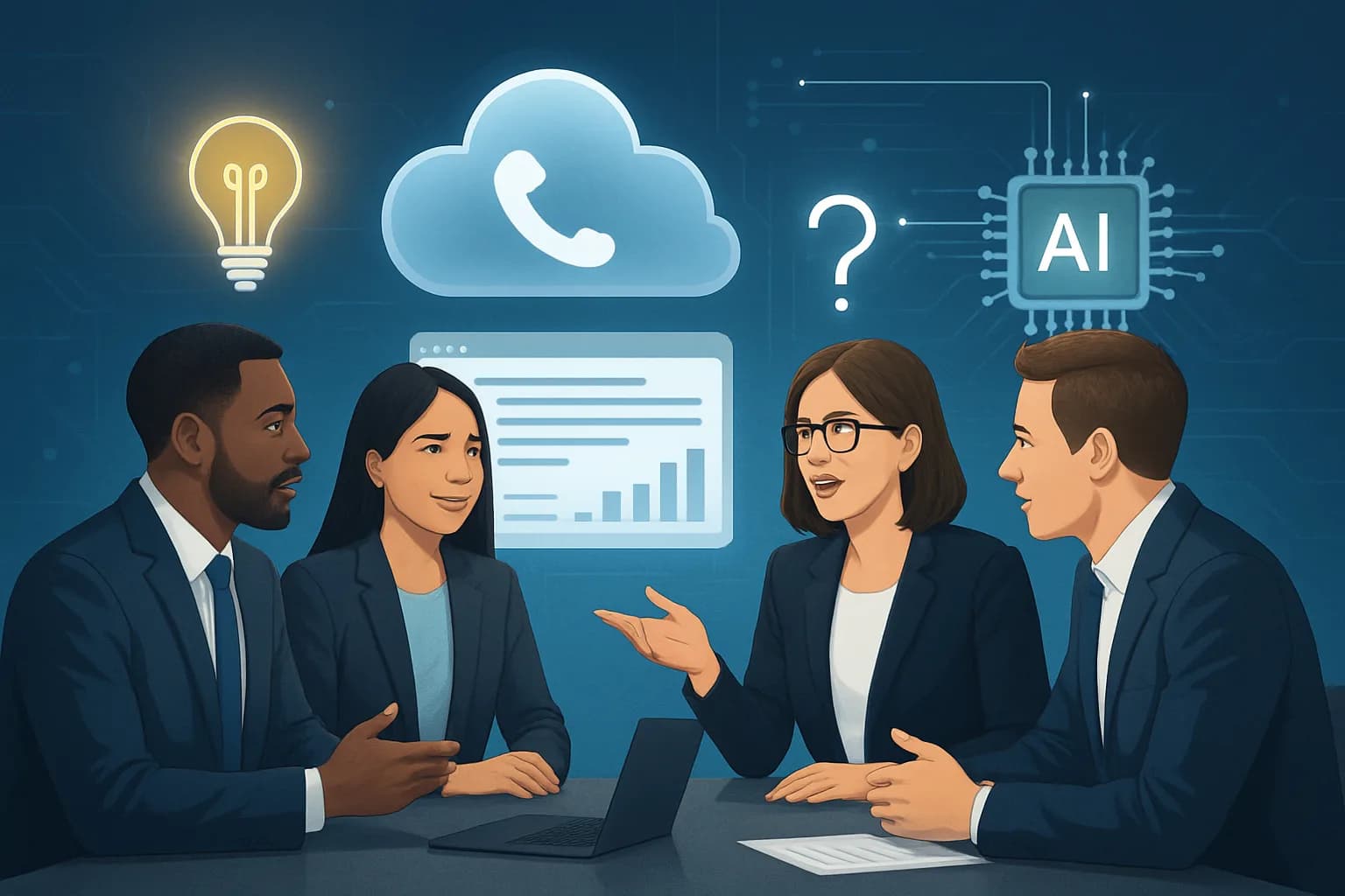 تصویری از تحلیل مکالمات تلفنی با نمایی مدرن و حرفهای برای وبلاگ B2B